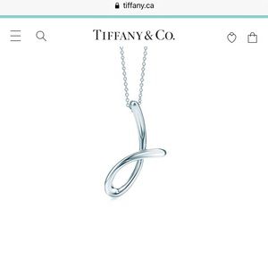 Tiffany & Co Elsa Peretti J Pendant & 16in chain